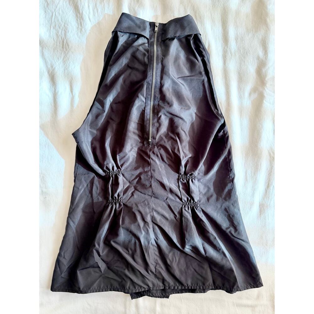5/48 Black High Neck Ruffle Tank Blouse - Picture 3 of 4